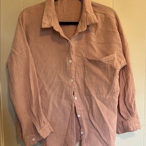 Pink Button-Up Shirt
